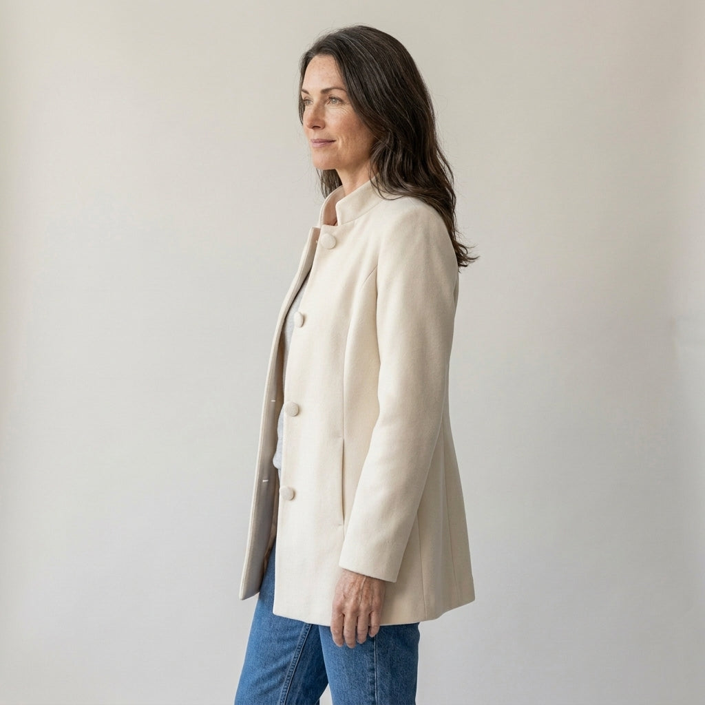 STAND COLLAR JACKET FOR WOMEN