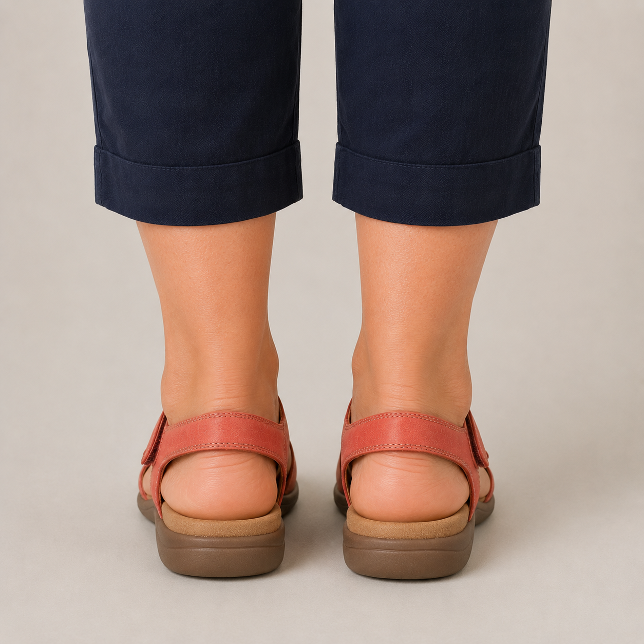 Clara T-Bar Comfort Sandal — Women's Wide Fit Adjustable Summer Sandal