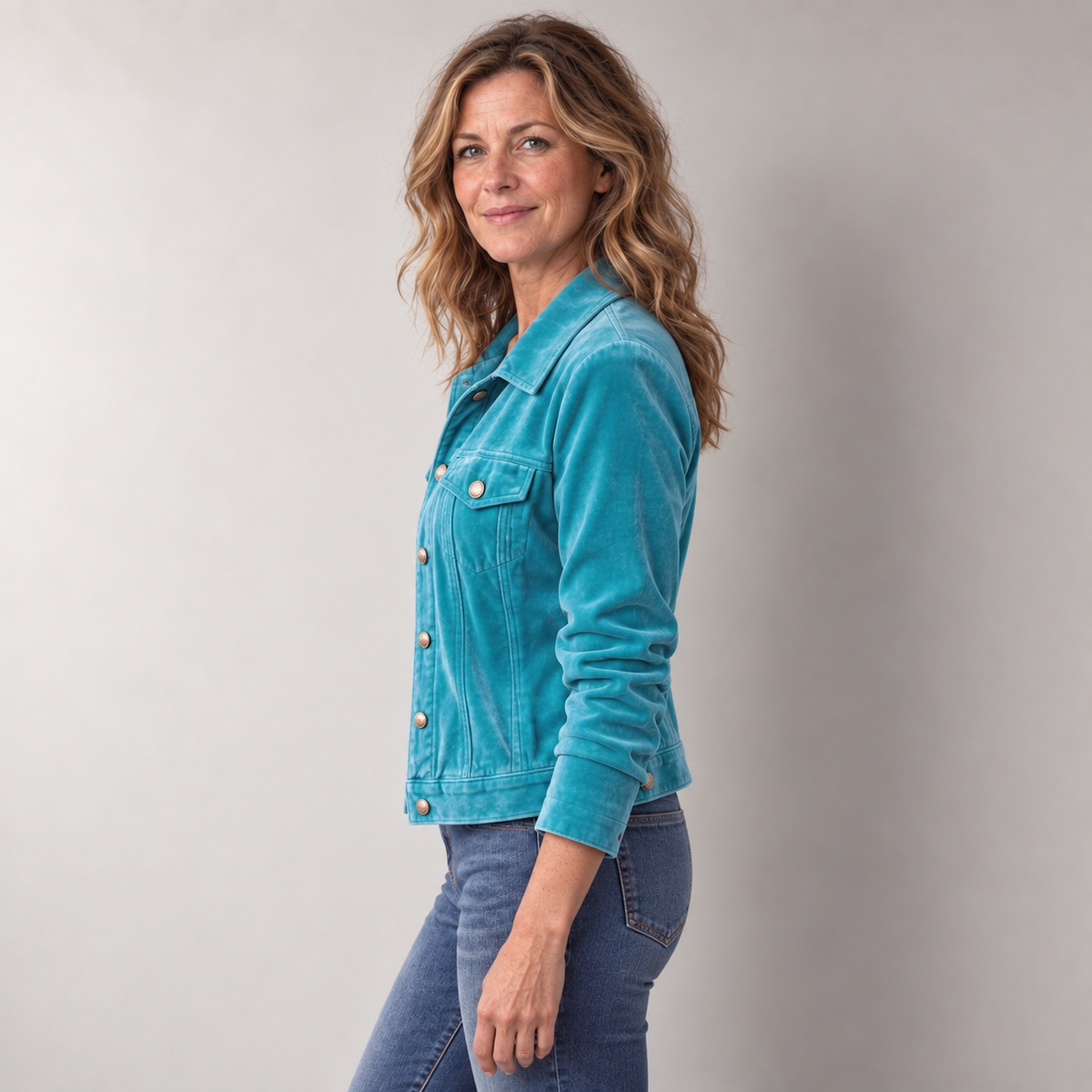 Velvet Trucker Jacket for Women