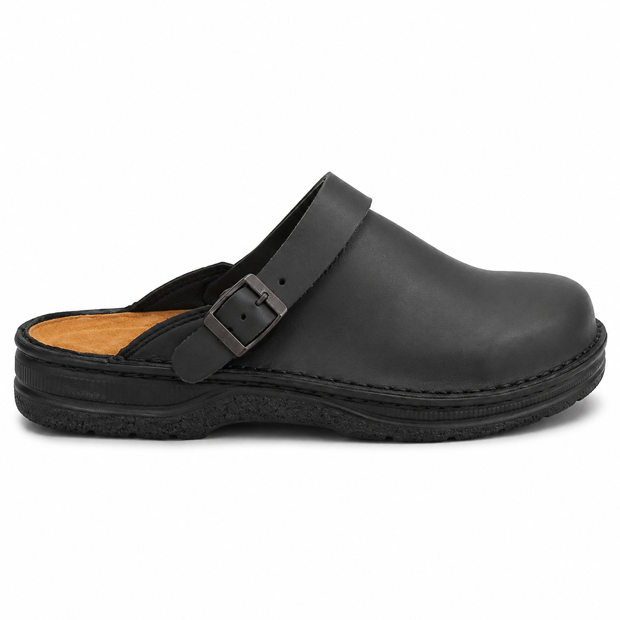 Clara Heritage Buckle Clog — Women's Comfort Slip-On Shoe