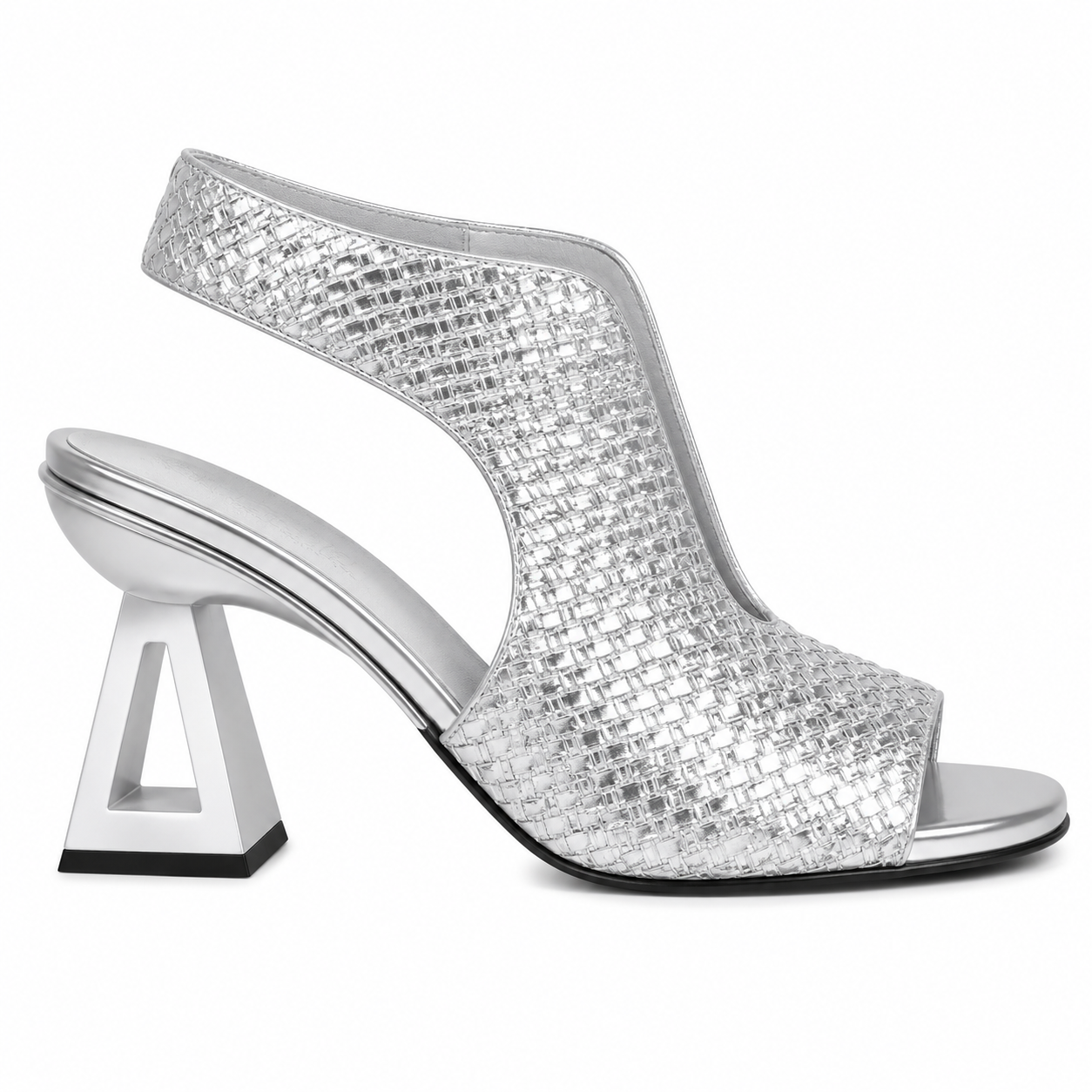 Clara Woven Heeled Sandal — Women's Open Toe Slingback Block Heel