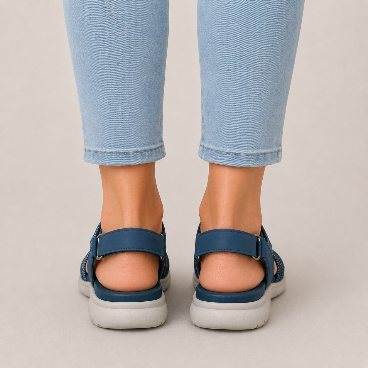 Clara Woven Strap Comfort Sandal — Women's Open Toe Summer Shoe
