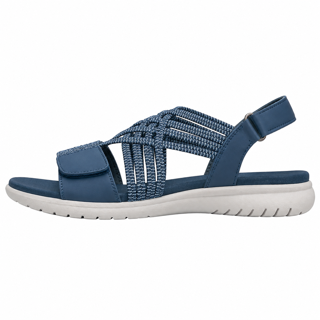 Clara Woven Strap Comfort Sandal — Women's Open Toe Summer Shoe