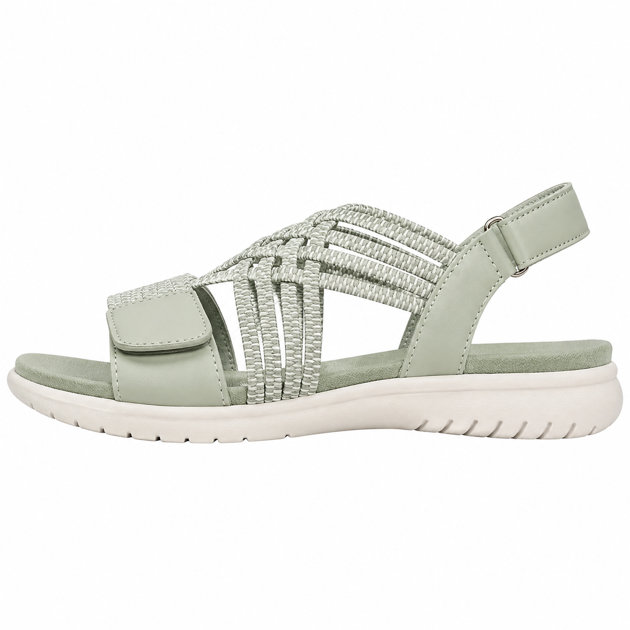 Clara Woven Strap Comfort Sandal — Women's Open Toe Summer Shoe