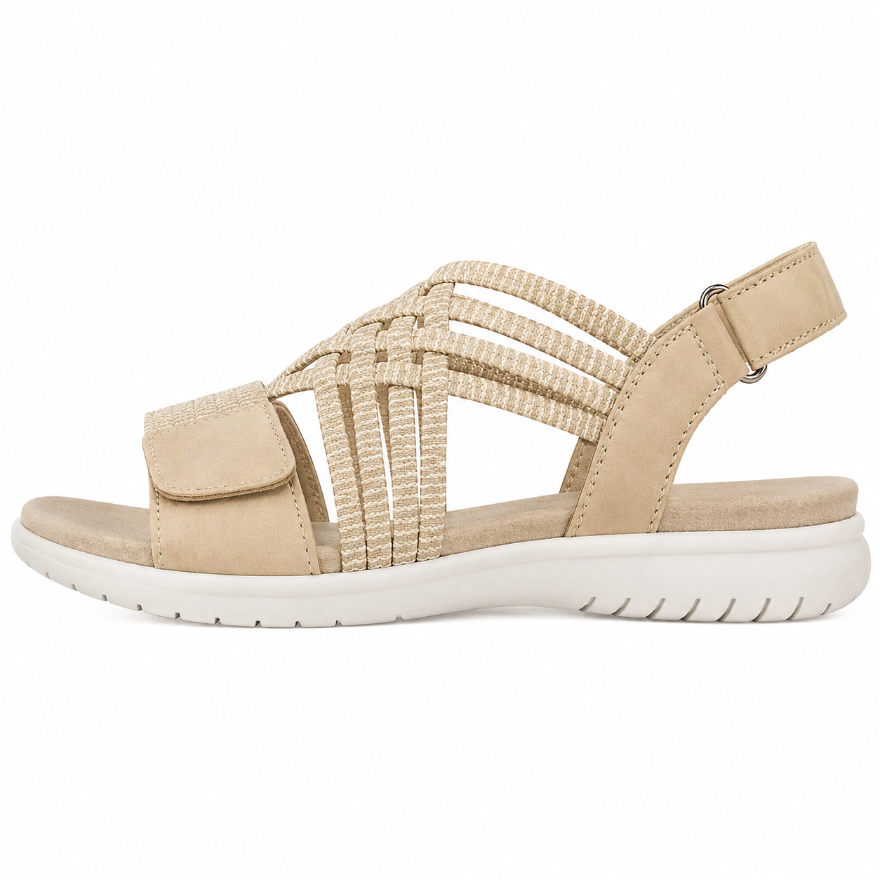 Clara Woven Strap Comfort Sandal — Women's Open Toe Summer Shoe