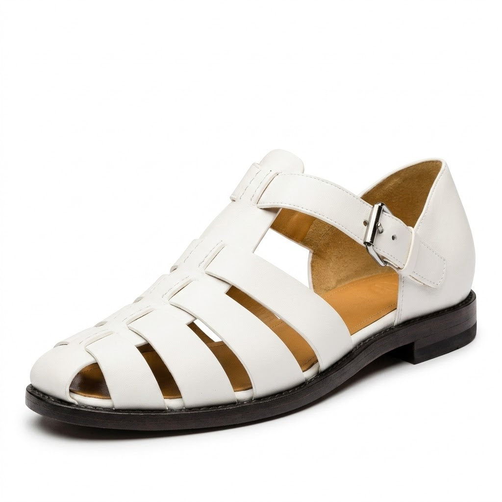 Patrick Fisherman Sandal — Men's Closed Toe Leather-Look Buckle Sandal